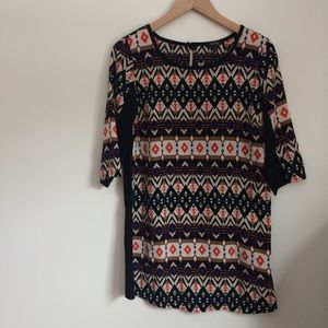 Tribal Print Shift Dress